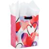 Hallmark 15″ Extra Large Gift Bag with Tissue Paper (Happy Valentine’s Day)(Watercolor Hearts)