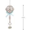 Hallmark Baby’s First Christmas Silver Rattle with Blue Ribbon 2025 Christmas Ornament, Metal, New Baby Gifts