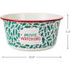 Hallmark Channel Popcorn Bowl (Merry Movie Watching) Red and Green Holly, Housewarming Present(Popcorn Bowl)