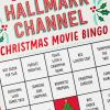 Hallmark Christmas Cards (4 Cards with Envelopes) Hallmark Channel Christmas Movie Bingo(Hallmark Channel Bingo  Pack of Cards)