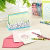 Hallmark Crayola Coloring Cards Assortment, 8 Cards with Envelopes and Markers (Color Your Own Thank You and Blank Cards)(Kit)