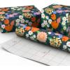 Hallmark Floral Wrapping Paper Roll and Scotch Magic Tape (1 Mini Gift Wrap Roll with 3 Rolls of Tape) Wildflowers for Birthdays, Bridal Showers, Baby Showers, Any Occasion