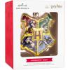 Hallmark Harry Potter Stacked Books with Wand Christmas Ornament,Resin, 2.23 x 2.75 x 2.28 inches, (0002HCM9130)(Glass Hogwarts Crest)