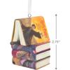 Hallmark Harry Potter Stacked Books with Wand Christmas Ornament,Resin, 2.23 x 2.75 x 2.28 inches, (0002HCM9130)(Stacked Books)