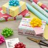 Hallmark Kraft Paper Gift Bows (5 Bows: Gold, White, Blue, Red, Pink) for Birthdays, Graduations, Baby Showers, Presents and More(Red  Pink  Orange  Green  Teal  Yellow)