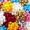 Hallmark Kraft Paper Gift Bows (5 Bows: Gold, White, Blue, Red, Pink) for Birthdays, Graduations, Baby Showers, Presents and More(Red  White  Pink  Blue  Yellow  Silver  Gold)
