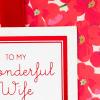 Hallmark Mahogany Valentines Day Card for Wife or Girlfriend (Love of a Lifetime)(Pink Flowers)