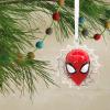 Hallmark Marvel Spider-Man Face on Web Christmas Ornament with Light(Spider-Man Metal)
