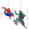 Hallmark Marvel Super Heroes Mystery Christmas Ornaments, Set of 2, Shatterproof(Spider-Man & Green Goblin)