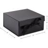 Hallmark Medium Gift Boxes with Bow and Shredded Paper Fill, Pack of 2 (Black 8 inch Box) for Weddings, Graduations, Birthdays, Father’s Day, Groomsmen Gifts, All Occasion(Black)