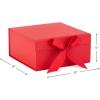 Hallmark Medium Gift Boxes with Bow and Shredded Paper Fill, Pack of 2 (Black 8 inch Box) for Weddings, Graduations, Birthdays, Father’s Day, Groomsmen Gifts, All Occasion(Red)