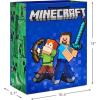 Hallmark Minecraft Gift Bag Bundle (2 Bags: 13″ Large Blue Bag, 15″ Extra Large Green) for Birthdays, Christmas, Valentine’s Day, Halloween, Kids Parties(Blue  Green  Alex  Steve  Pig  Sheep)