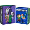Hallmark Minecraft Gift Bag Bundle (2 Bags: 13″ Large Blue Bag, 15″ Extra Large Green) for Birthdays, Christmas, Valentine’s Day, Halloween, Kids Parties(Blue  Green  Alex  Steve  Pig  Sheep)