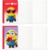 Hallmark Mini Valentines Day Cards for Kids School, 8-Bit Video Games (18 Classroom Valentines with Envelopes)(Minions Folded Mini Valentines)