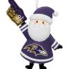 Hallmark NFL Baltimore Ravens Santa Fan Christmas Ornament, Gifts for Sports Fans