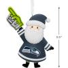 Hallmark NFL Seattle Seahawks Santa Fan Christmas Ornament, Gifts for Sports Fans