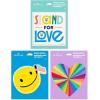 Hallmark Pack of 3 Stickers for Water Bottles, Planners, Notebooks, Wall (Rainbow Hearts Pride Decals for Teens or Adults)