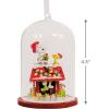 Hallmark Peanuts Snoopy’s Doghouse Cloche Christmas Ornament, Glass and Paper, Gifts for Peanuts Fans