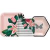 Hallmark Pink and Green Party Supplies (16 Dinner Plates, 8 Square Dessert Plates, 8 Hexagonal Dessert Plates, 16 Dinner Napkins, 16 Beverage Napkins) Butterflies, Pink Flowers, Stripes