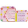 Hallmark Pink and Yellow Party Supplies (16 Square Dinner Plates, 8 Square Dessert Plates, 8 Hexagonal Dessert Plates, 32 Beverage Napkins) for Birthdays, Bridal Showers, Graduations