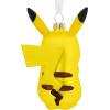 Hallmark Pokémon Pikachu Blown Glass Christmas Ornament, Anime Merch Tree Decoration, Multi Color(Pikachu)