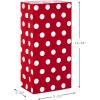 Hallmark Red Party Favor and Wrapped Treat Bags, Assorted Designs (30 Ct., 10 Each of Chevron, White Dots, Solid) for Christmas, Valentines Day, Sweetest Day, May Day, Mothers Day, Care Packages(Red Chevron  Solid  Polka Dot)