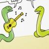 Hallmark Shoebox Funny Graduation Card (Dinosaur Commencement)(Singing Snakes)
