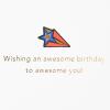 Hallmark Signature Marvel Birthday Card with Stickers (Spider-Man)(Light Blue)