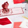 Hallmark Signature Paper Wonder Pop Up Valentines Day Cards Assortment (4 Cards with Envelopes)(Assorted Pop Ups)
