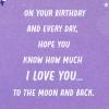 Hallmark Signature Romantic Birthday Card (Love You More Letterboard)(Astronauts  Favorite Place in the Universe)