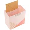 Hallmark Signature Studio 7″ Medium Square Gift Bag with Tissue Paper (Abstract Brushstrokes) Peach, Mint Green, Teal for Easter, Birthdays, Bridal Showers and More(Coral  Blush Pink  Gold Stripes)