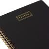 Hallmark Spiral Notebook (Black and Gold Ruled Journal)