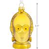 Hallmark Star Wars C-3PO Helmet Blown Glass Christmas Ornament (0003HCM1052)