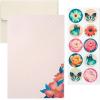 Hallmark Stationery Set with Desk Organizer, Floral (10 Blank Cards with Envelopes, 20 Writing Sheets with Envelopes, 75-Sheet Notepad, 30-Seals)