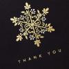 Hallmark Thank You Cards, Classic Plaid (10 Cards with Envelopes)(Gold Snowflake)