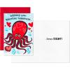 Hallmark Valentines Day Cards for Kids School, Sea Creatures (8 Classroom Valentines with Envelopes)(Blue and Red)