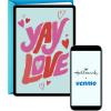 Hallmark and Venmo Wedding or Engagement Card for Couple (Yay Love)