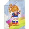 Jay Franco Kids Plush Throw Blanket – Soft & Comfy 50×70 Inches Throw for Couch or Bed – Cozy Home Décor for Living Room & Bedroom, Multi – Rainbow Brite(Multi – Rainbow Brite)