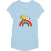 Rainbow Brite & Sprite Vintage Rainbow And Stars Portrait T-Shirt(Baby Blue)