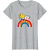 Rainbow Brite & Sprite Vintage Rainbow And Stars Portrait T-Shirt(Heather Grey)