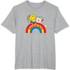 Rainbow Brite & Sprite Vintage Rainbow And Stars Portrait T-Shirt(Heather Grey)