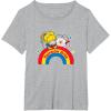 Rainbow Brite & Sprite Vintage Rainbow And Stars Portrait T-Shirt(Heather Grey)