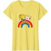 Rainbow Brite & Sprite Vintage Rainbow And Stars Portrait T-Shirt(Lemon Yellow)