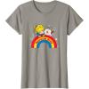 Rainbow Brite & Sprite Vintage Rainbow And Stars Portrait T-Shirt(Slate Grey)