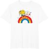 Rainbow Brite & Sprite Vintage Rainbow And Stars Portrait T-Shirt(White)