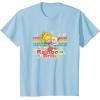 Rainbow Brite & Sprite Vintage Star Stripes Distressed Logo T-Shirt(Baby Blue)