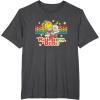 Rainbow Brite & Sprite Vintage Star Stripes Distressed Logo T-Shirt(Dark Heather Grey)