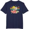 Rainbow Brite & Sprite Vintage Star Stripes Distressed Logo T-Shirt(Navy Blue)