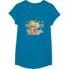 Rainbow Brite & Sprite Vintage Star Stripes Distressed Logo T-Shirt(Sapphire Blue)