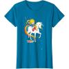 Rainbow Brite & Starlite Best Friends Vintage Sparkle Duo T-Shirt(Sapphire Blue)